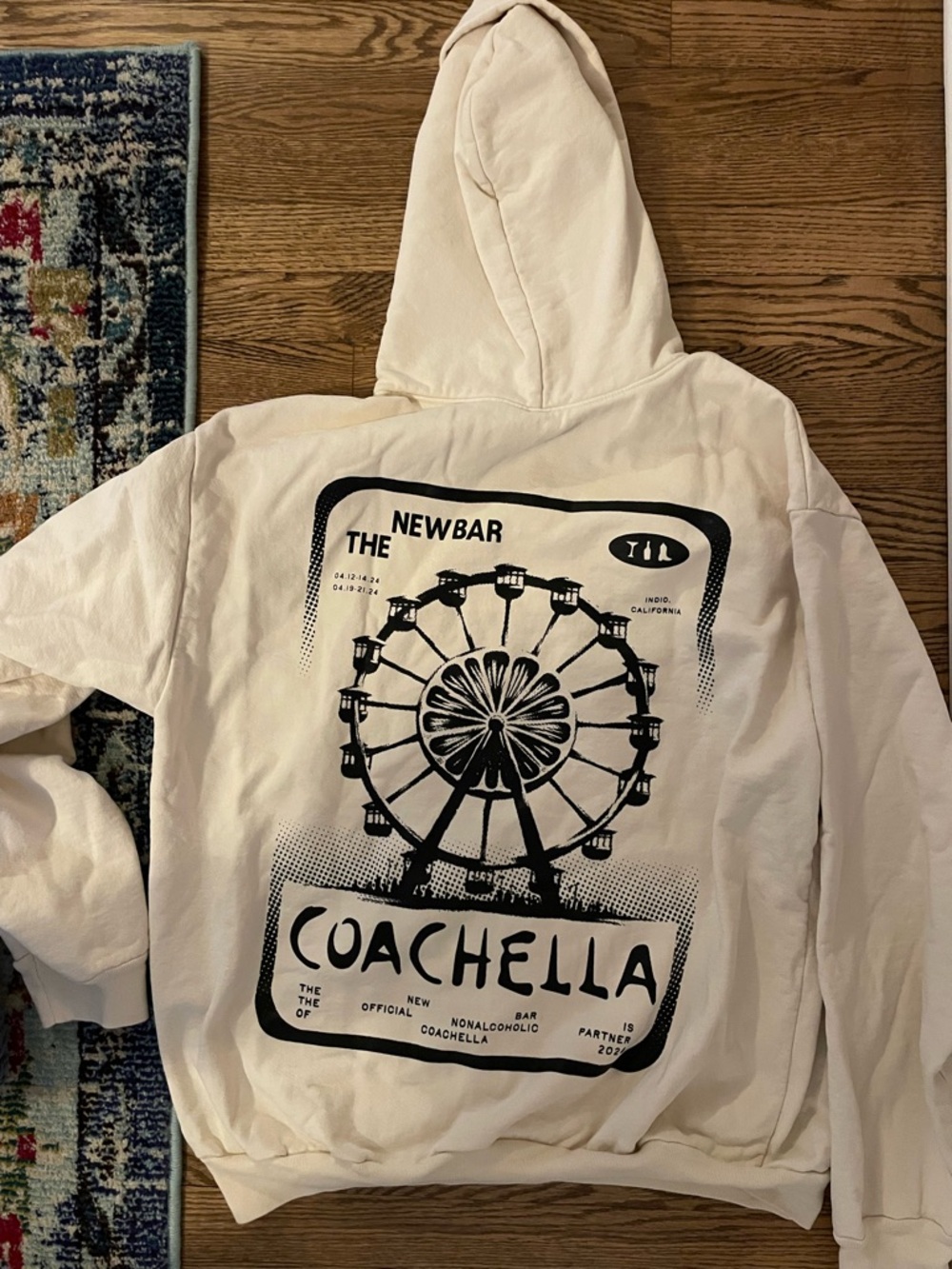 Los Angeles Apparel Cream Pullover Hoodie with Tag